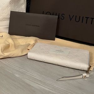 Louis Vuitton Neige Monogram Empreinte Leather Secret Long Wallet